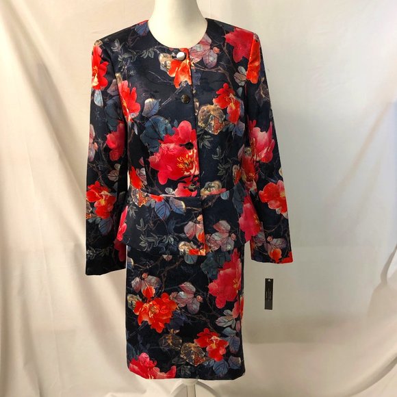Tahari by ASL Floral Suit NWT - Picture 1 of 12